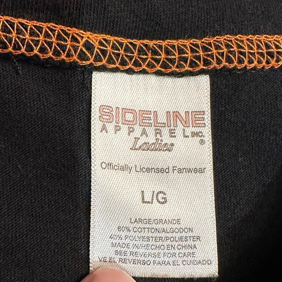 OSU Oklahoma State University Black Long Sleeve Shirt with Orange Trim Large - Picture 3 of 6